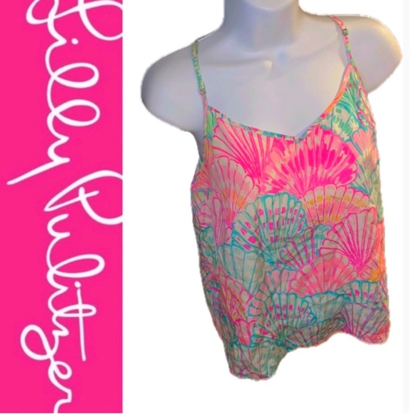 Lilly Pulitzer Tops - Lilly Pulitzer Oh Shello Dusk Tank Top  🐚🩷🩵